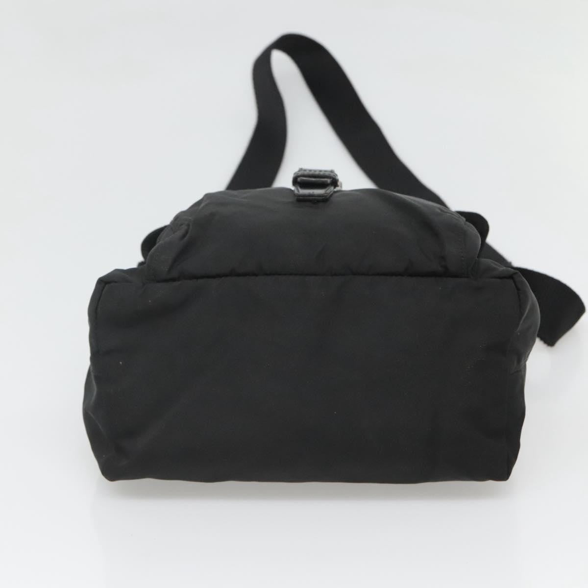 Prada Buckle Messenger Bag Tessuto, BLACK, NYLON, Shoulder bag