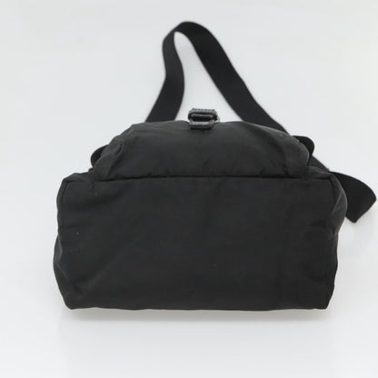 Prada Buckle Messenger Bag Tessuto, BLACK, NYLON, Shoulder bag