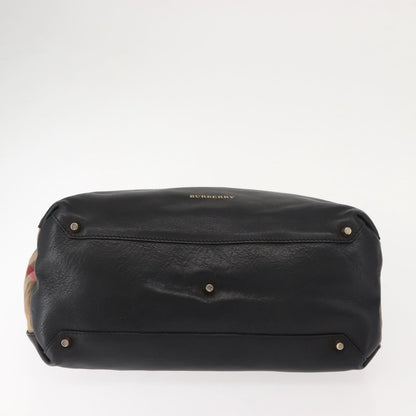 Burberry Banner Tote Leather, BLACK, LEATHER, Tote bag