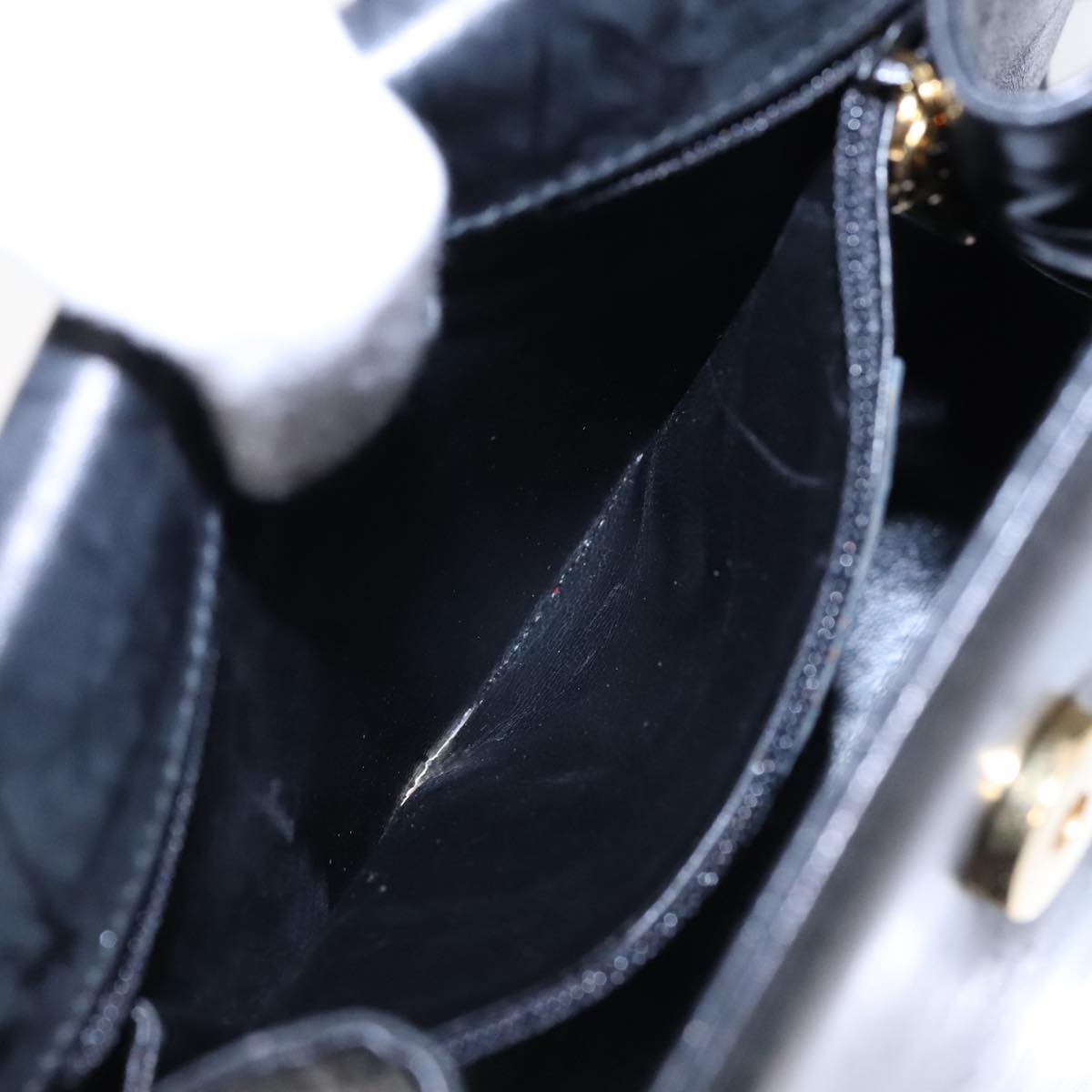 Salvatore Ferragamo Vintage Shoulder Bag Leather, BLACK, LEATHER, Shoulder bag