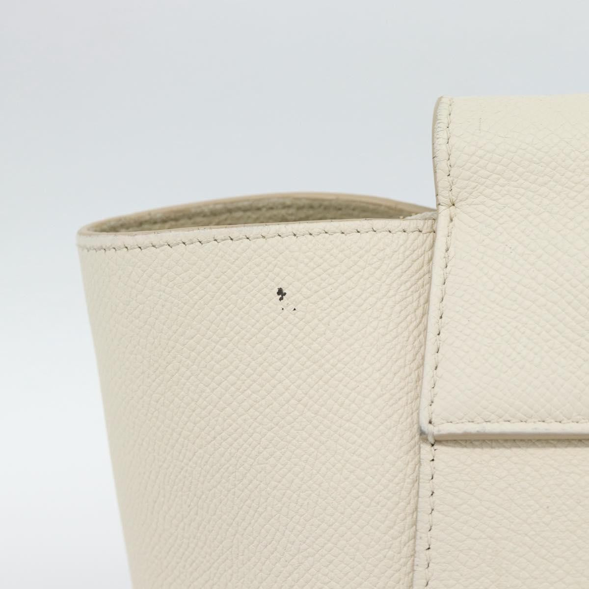 Celine Belt Bag Textured Leather, White, Leather, Handbag