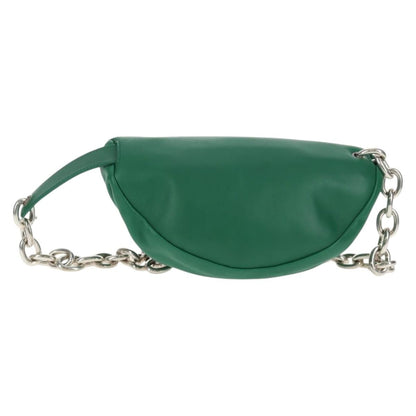 Bottega Veneta The Chain Pouch Leather, GREEN, LEATHER, Clutche & pouche