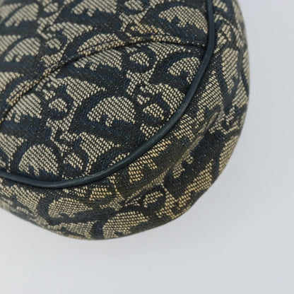 Christian Dior Vintage Saddle Bag Diorissimo Canvas, NAVY, CANVAS, Clutche & pouche