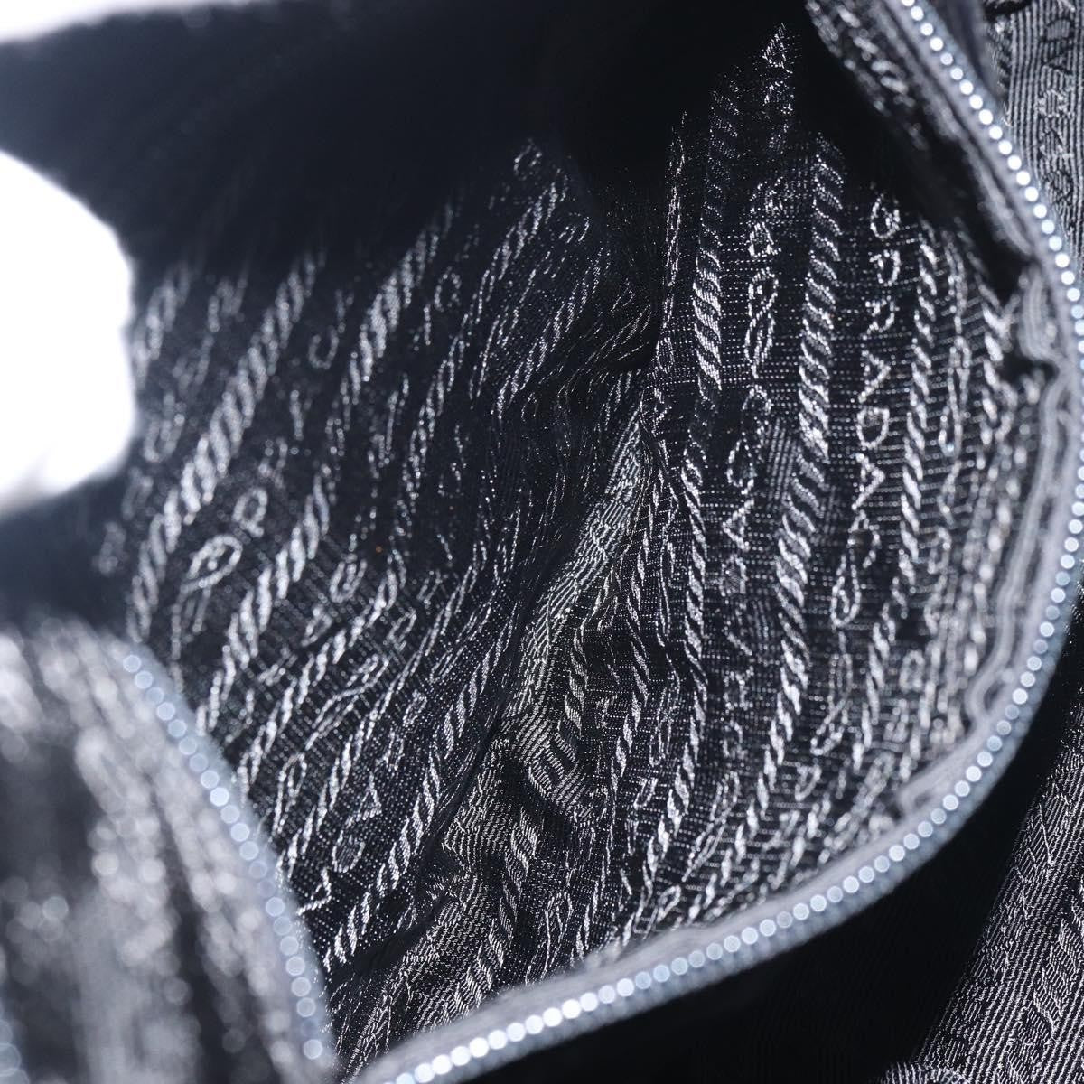 Prada Vintage Shoulder Bag Wool, BLACK, WOOL, Shoulder bag