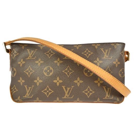 Louis Vuitton Trotteur Handbag Monogram Canvas, BROWN, CANVAS, Shoulder bag