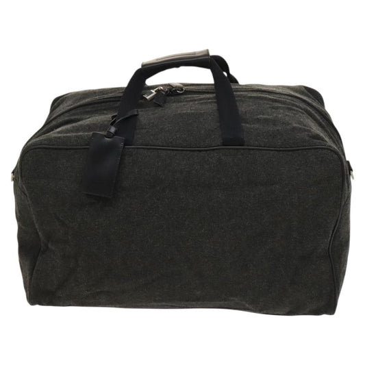 Prada Boston Bag Wool, GRAY, WOOL, Travel bag