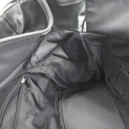 Chanel Biarritz Pocket Tote Quilted Coated Canvas, BLACK, CANVAS, Tote bag