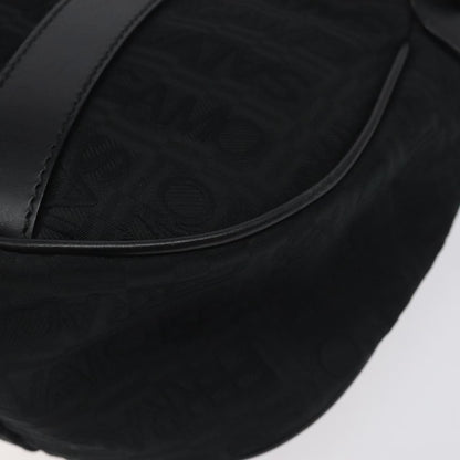 Salvatore Ferragamo Shoulder Bag Canvas, BLACK, CANVAS, Shoulder bag