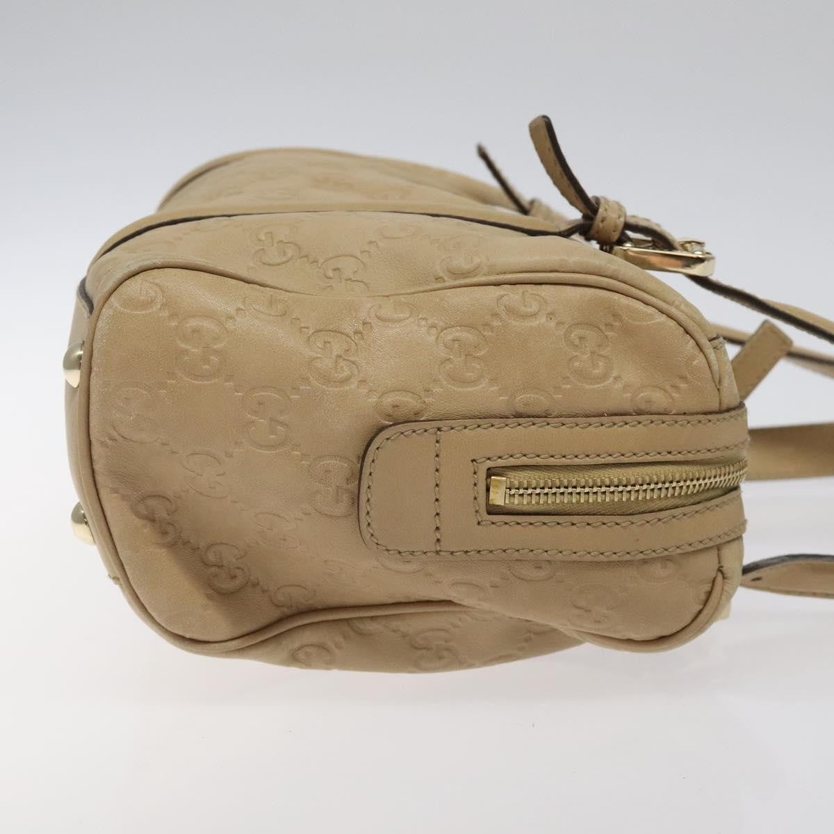 Gucci Vintage Interlocking G Shoulder Bag Leather, BEIGE, LEATHER, Shoulder bag