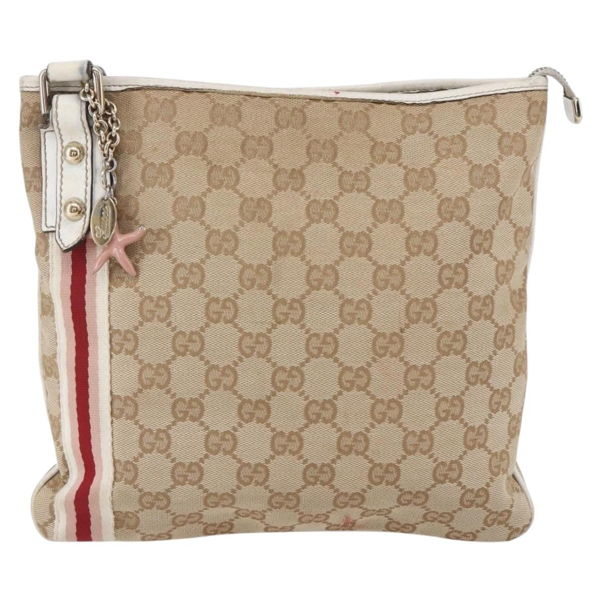 Gucci Jolicoeur Messenger Bag GG Canvas, BEIGE, CANVAS, Shoulder bag