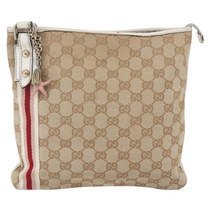 Gucci Jolicoeur Messenger Bag GG Canvas, BEIGE, CANVAS, Shoulder bag