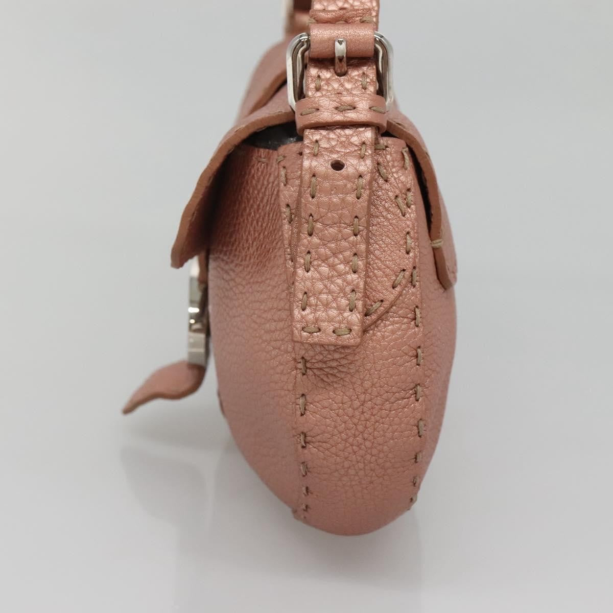 Fendi Vintage Selleria Flap Bag Leather, PINK, LEATHER, Shoulder bag