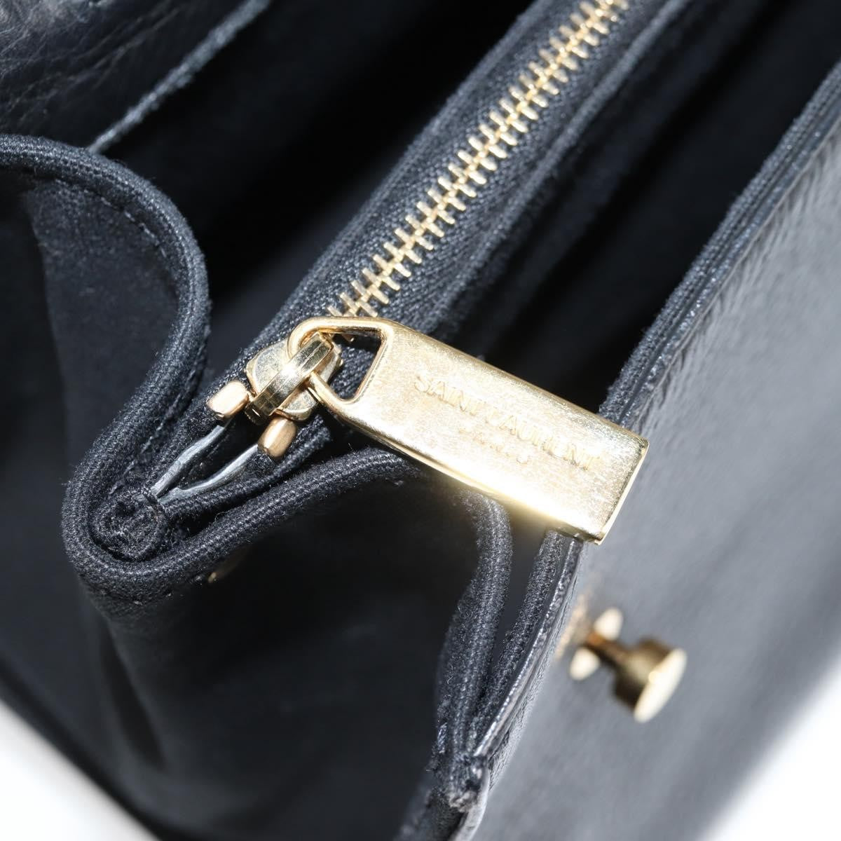 Saint Laurent Muse Two Bag Leather, BLACK, LEATHER, Handbag