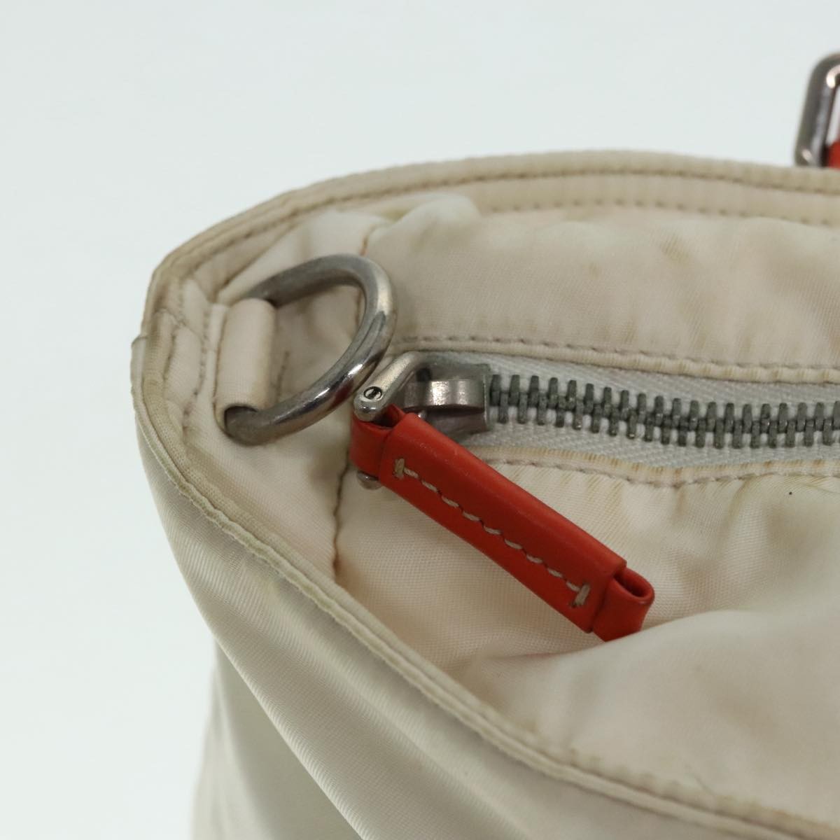 Prada Vintage Zip Handbag Tessuto, ECRU, NYLON, Handbag