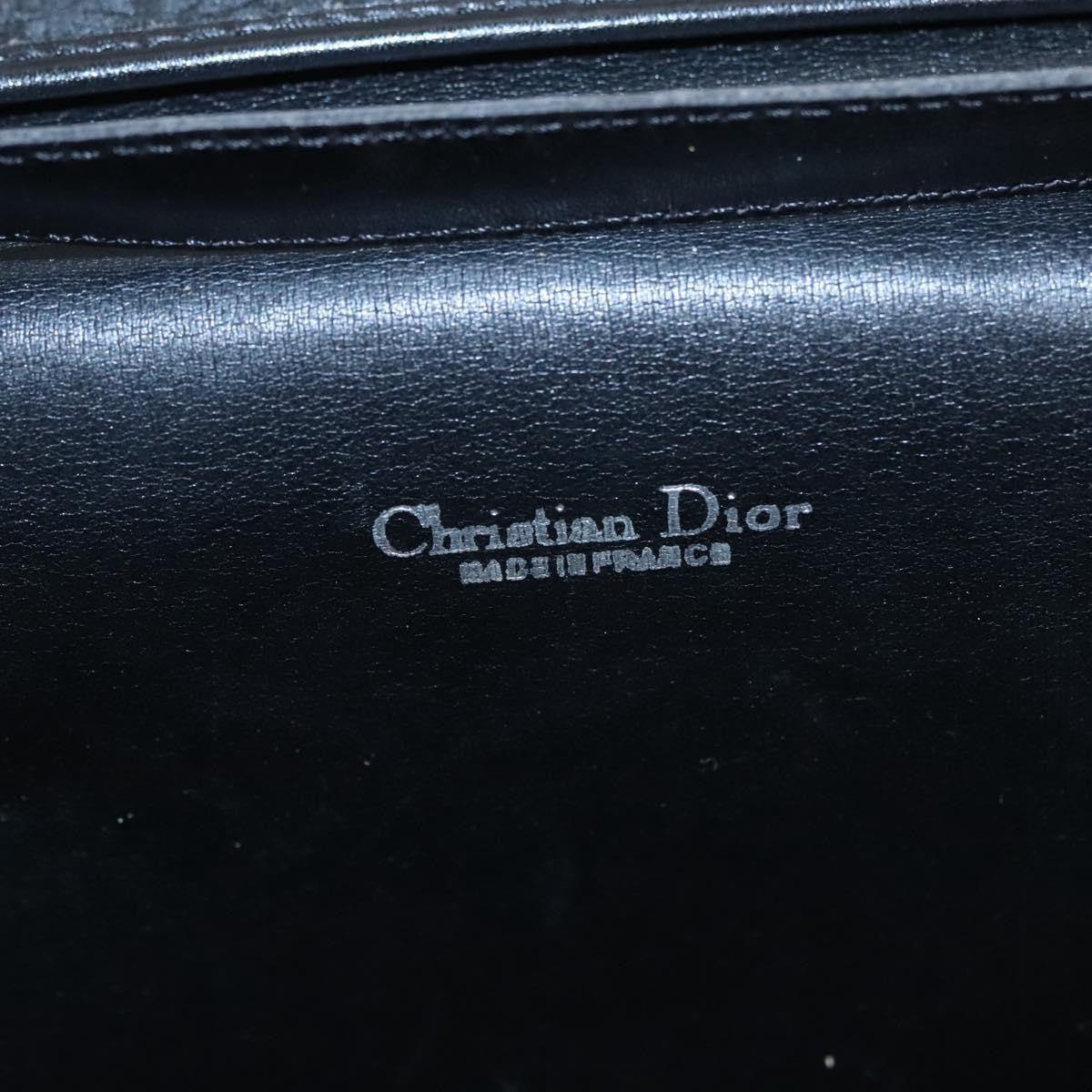 Christian Dior Vintage Chain Flap Shoulder Bag Diorissimo Canvas, BLACK, CANVAS, Shoulder bag