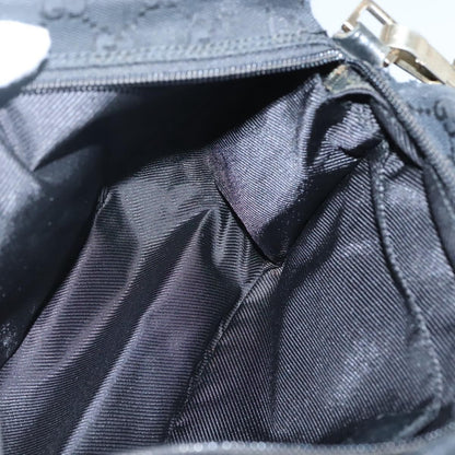 Gucci Flap Messenger Bag GG Coated Canvas, BLACK, CANVAS, Shoulder bag