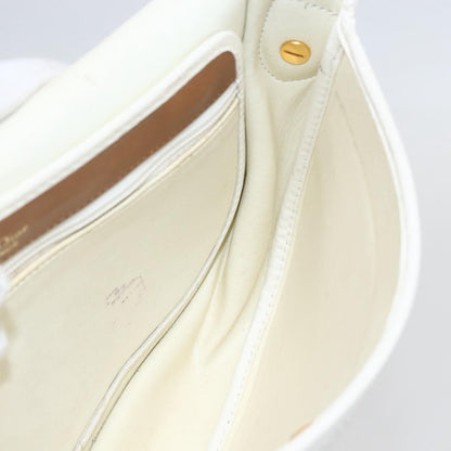 Christian Dior Vintage Shoulder Bag Leather, WHITE, LEATHER, Shoulder bag