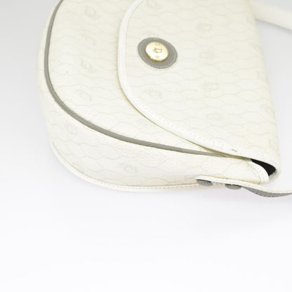 Christian Dior Vintage Honeycomb Shoulder Bag Canvas, WHITE, CANVAS, Shoulder bag