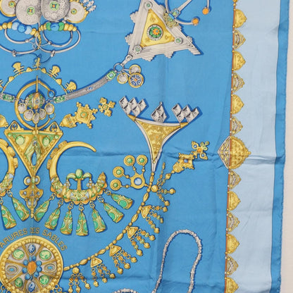 Hermes Carré 90 Silk multicolor, BLUE, SILK, Scarve & shawl