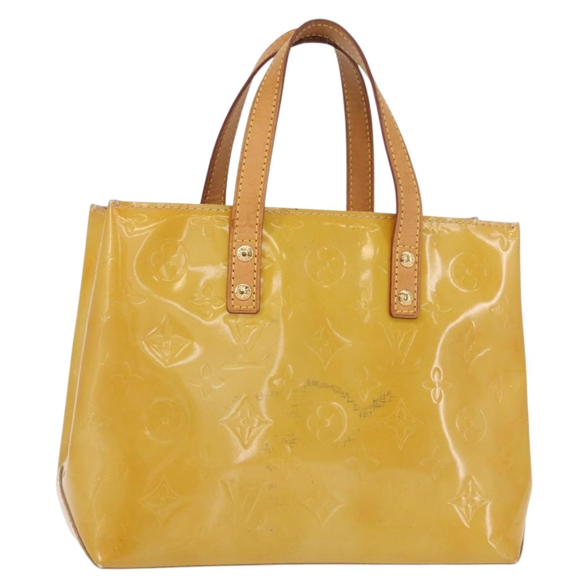 Louis Vuitton Reade Handbag Monogram Vernis, BEIGE, PATENT_LEATHER, Handbag