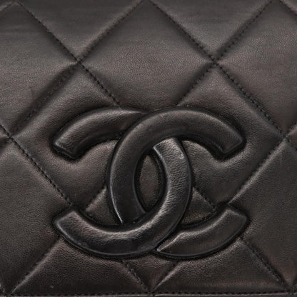 Chanel Vintage CC Square Flap Bag Quilted Lambskin, BROWN, LEATHER, Shoulder bag
