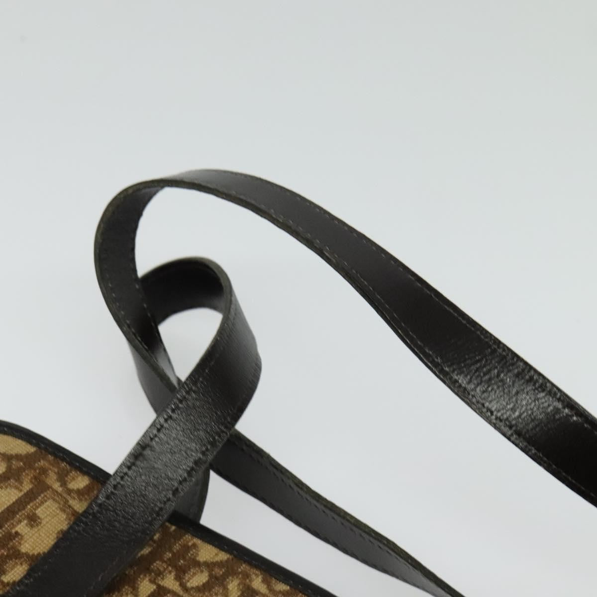 Christian Dior Vintage Trotter Handbag Canvas, BROWN, CANVAS, Handbag