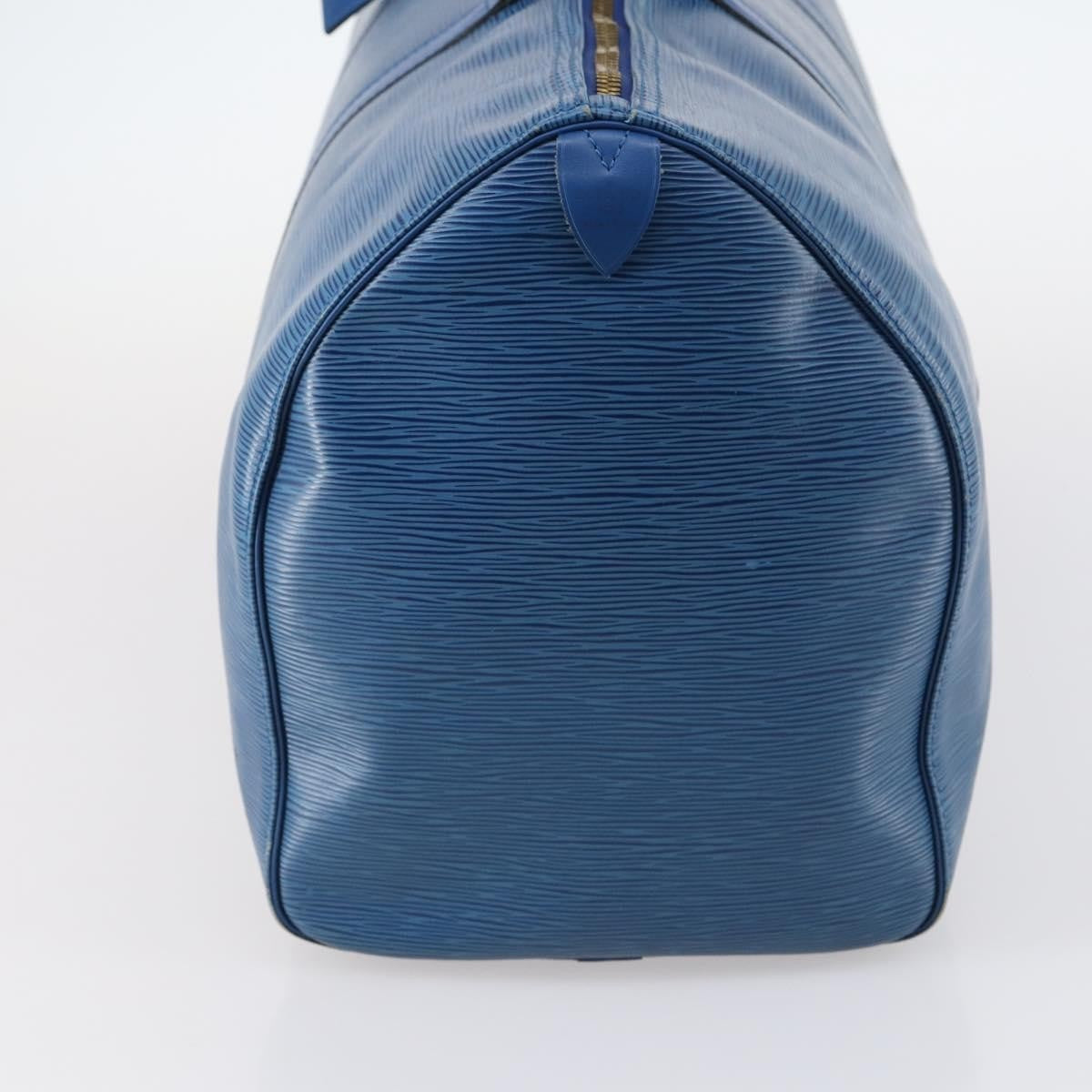 Louis Vuitton Keepall Bag Epi Leather, BLUE, LEATHER, Travel bag