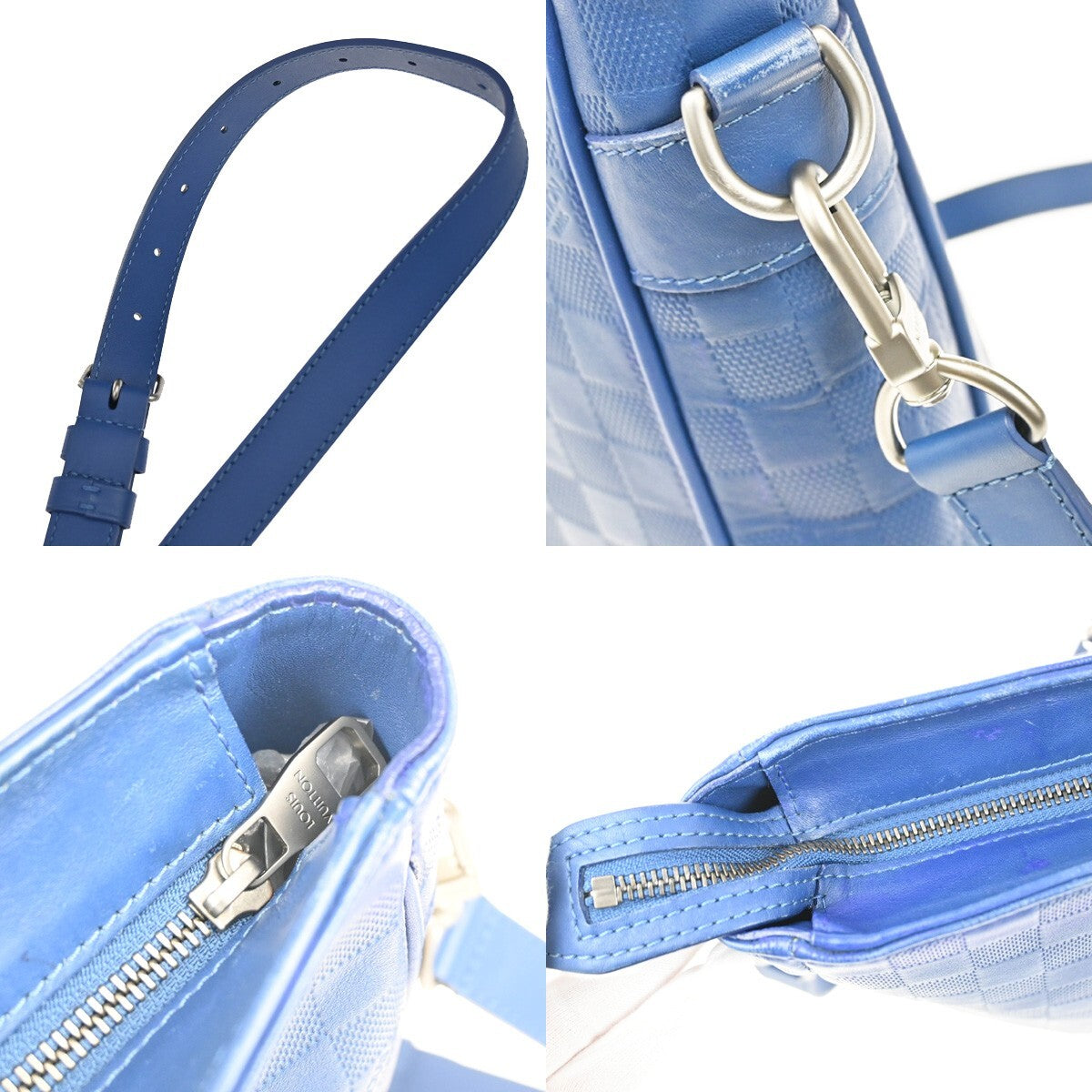 Louis Vuitton Tadao Handbag Damier Infini Leather, BLUE, LEATHER, Handbag