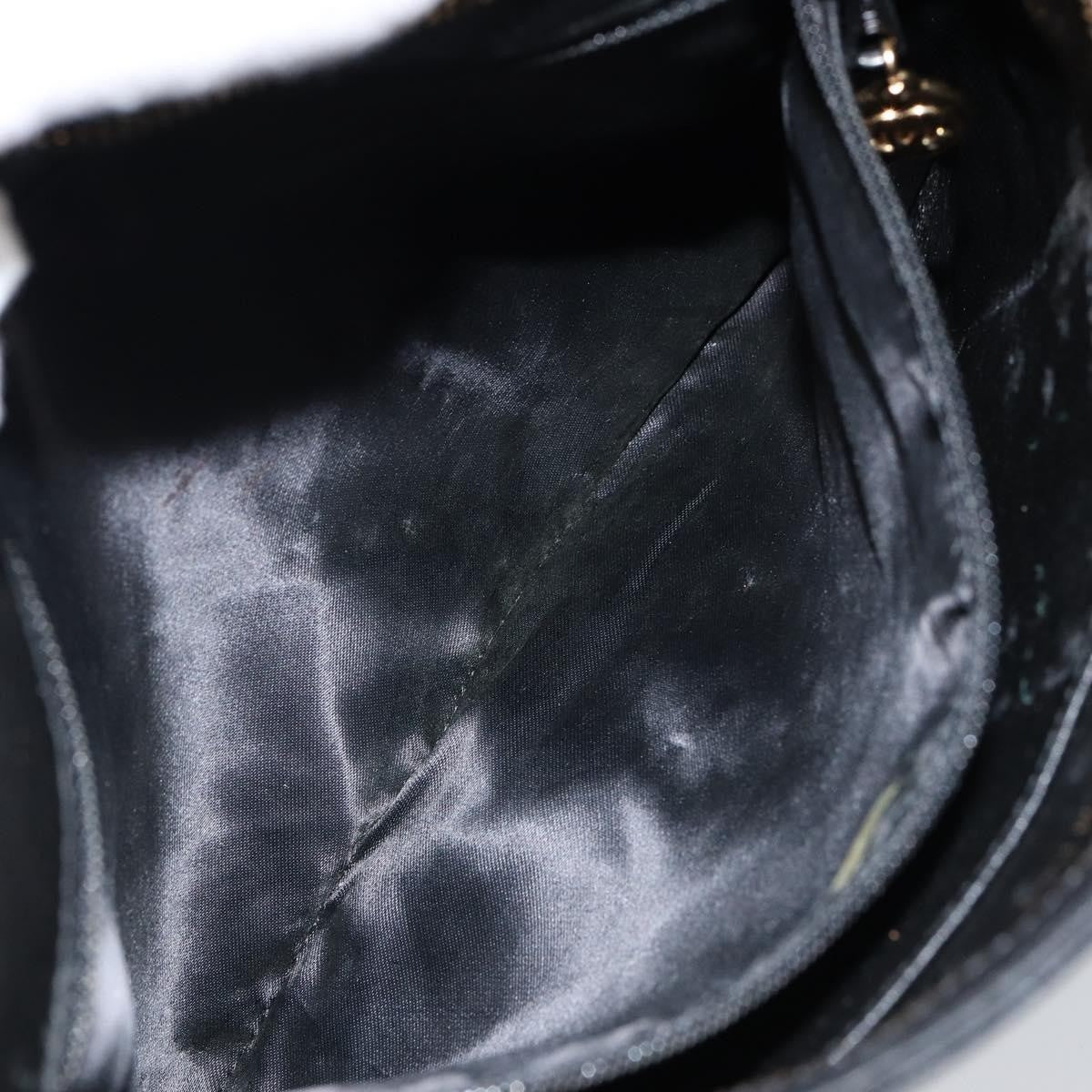 Chanel Vintage Shoulder Bag Leather, BLACK, LEATHER, Shoulder bag