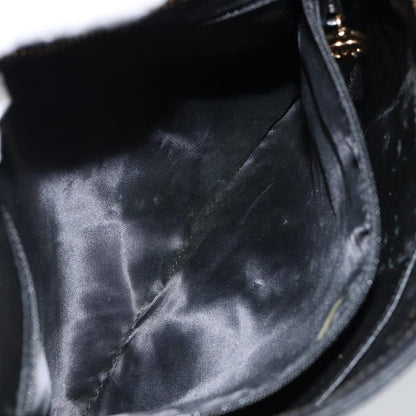 Chanel Vintage Shoulder Bag Leather, BLACK, LEATHER, Shoulder bag