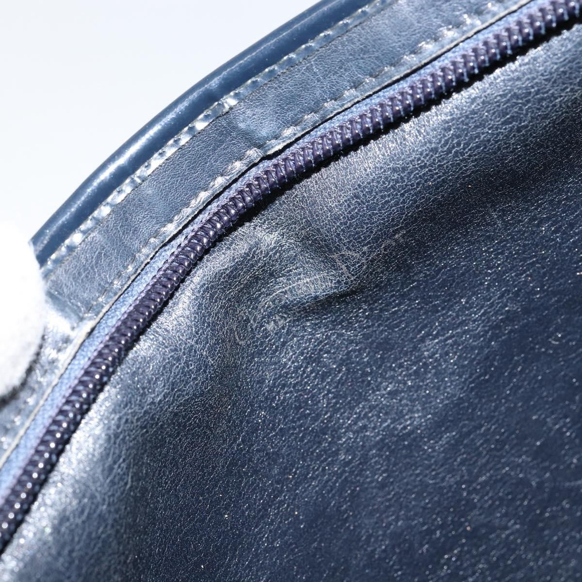 Christian Dior Vintage Trotter Shoulder Bag Canvas, NAVY, CANVAS, Shoulder bag