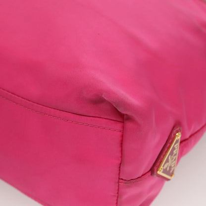 Prada Logo Bow Convertible Tote Tessuto with Leather, PINK, NYLON, Tote bag