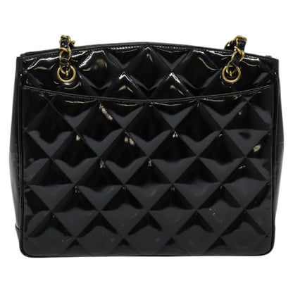 Chanel Chain Shoulder Bag Patent leather, BLACK, PATENT_LEATHER, Shoulder bag