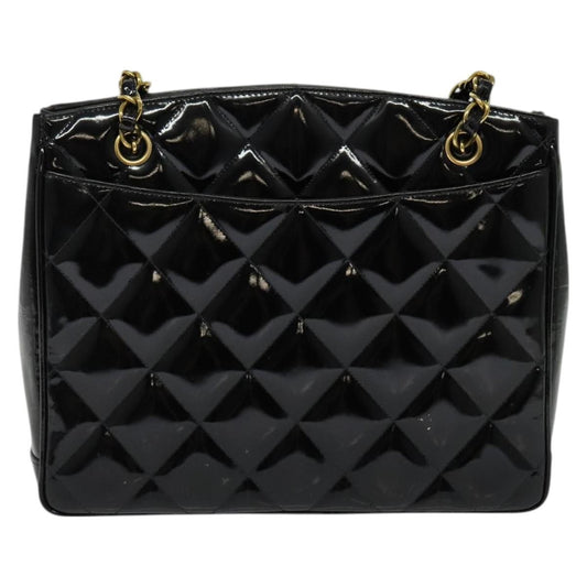 Chanel Chain Shoulder Bag Patent leather, BLACK, PATENT_LEATHER, Shoulder bag