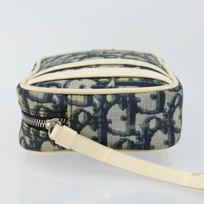 Christian Dior Vintage Trotter Pouch Diorissimo Canvas, NAVY, PVC, Clutche & pouche