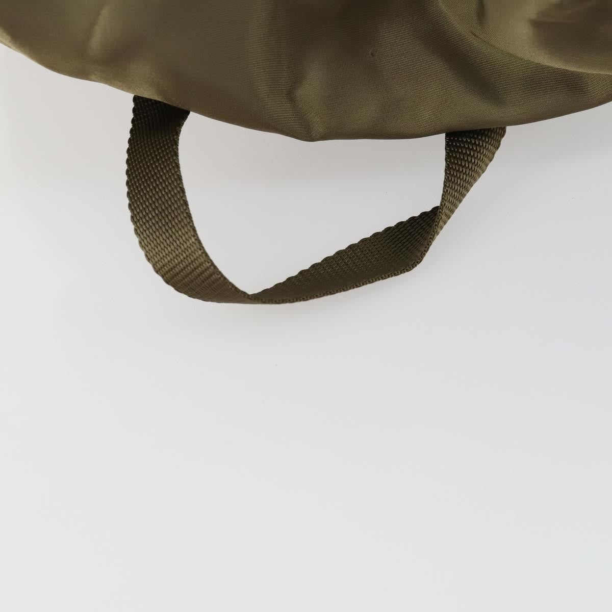 Prada Vela Double Front Pocket Backpack Tessuto with Saffiano Leather, KHAKI, NYLON, Backpack