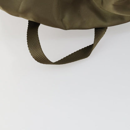 Prada Vela Double Front Pocket Backpack Tessuto with Saffiano Leather, KHAKI, NYLON, Backpack