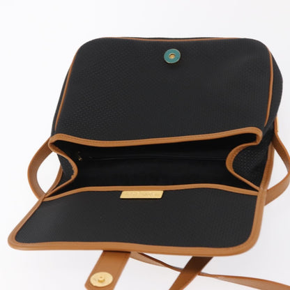 Saint Laurent Vintage Shoulder Bag Canvas, BLACK, CANVAS, Shoulder bag