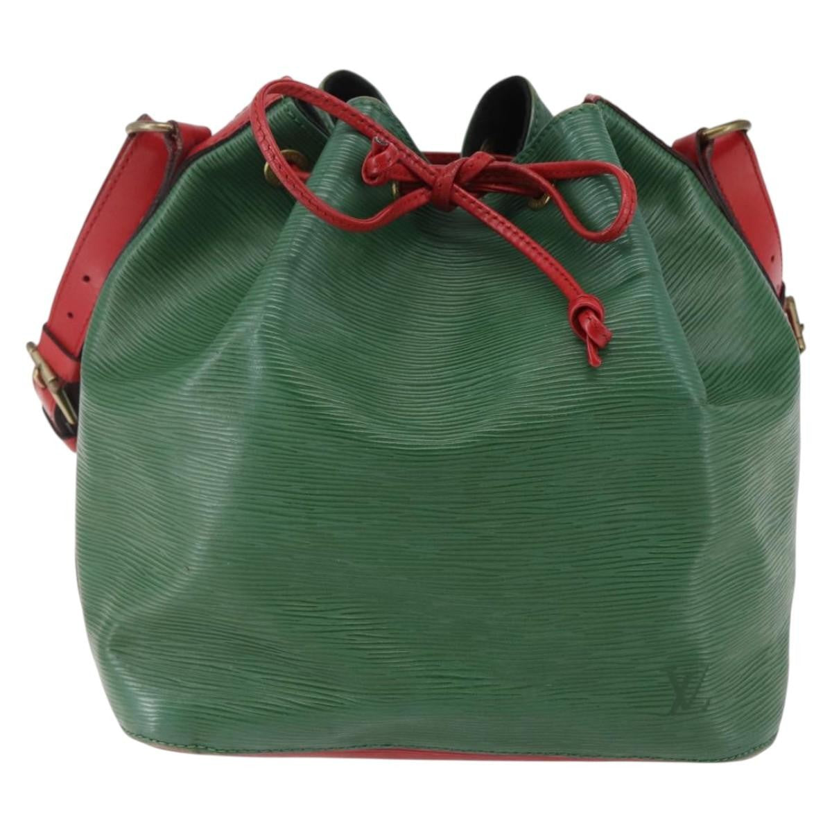 Louis Vuitton Bicolor Petit Noe Handbag Epi Leather, GREEN, LEATHER, Handbag