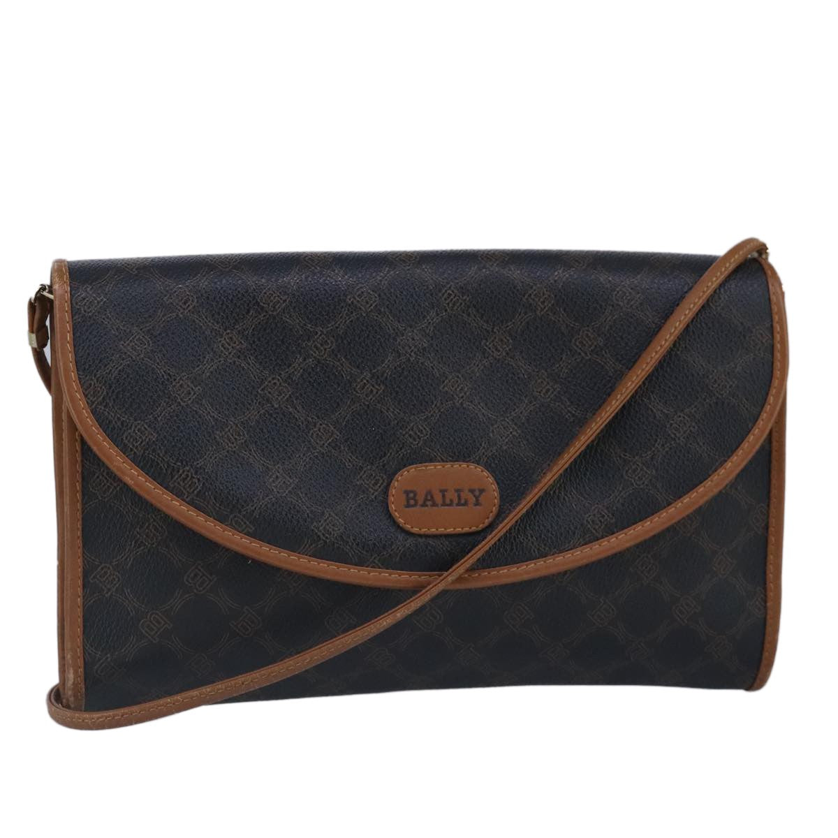 Bally Vintage Shoulder Bag Leather, Black, Leather, Handbag