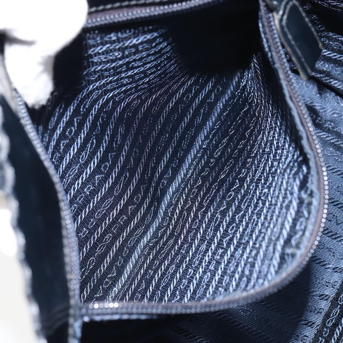 Prada Vintage Tote Tessuto with Leather, BLACK, PATENT_LEATHER, Tote bag