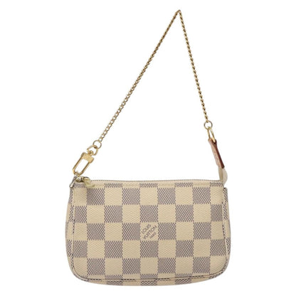 Louis Vuitton Pochette Accessoires Damier, WHITE, CANVAS, Clutche & pouche