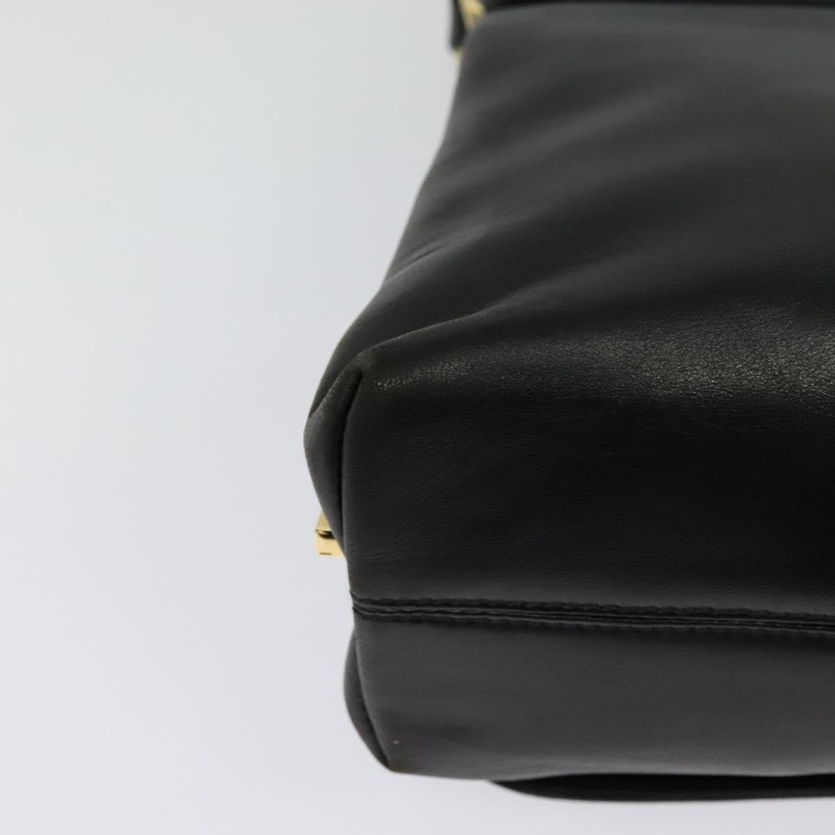 Salvatore Ferragamo Vintage Handbag Leather, BLACK, LEATHER, Handbag