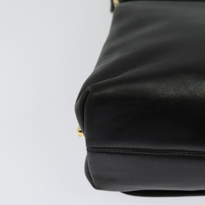 Salvatore Ferragamo Vintage Handbag Leather, BLACK, LEATHER, Handbag