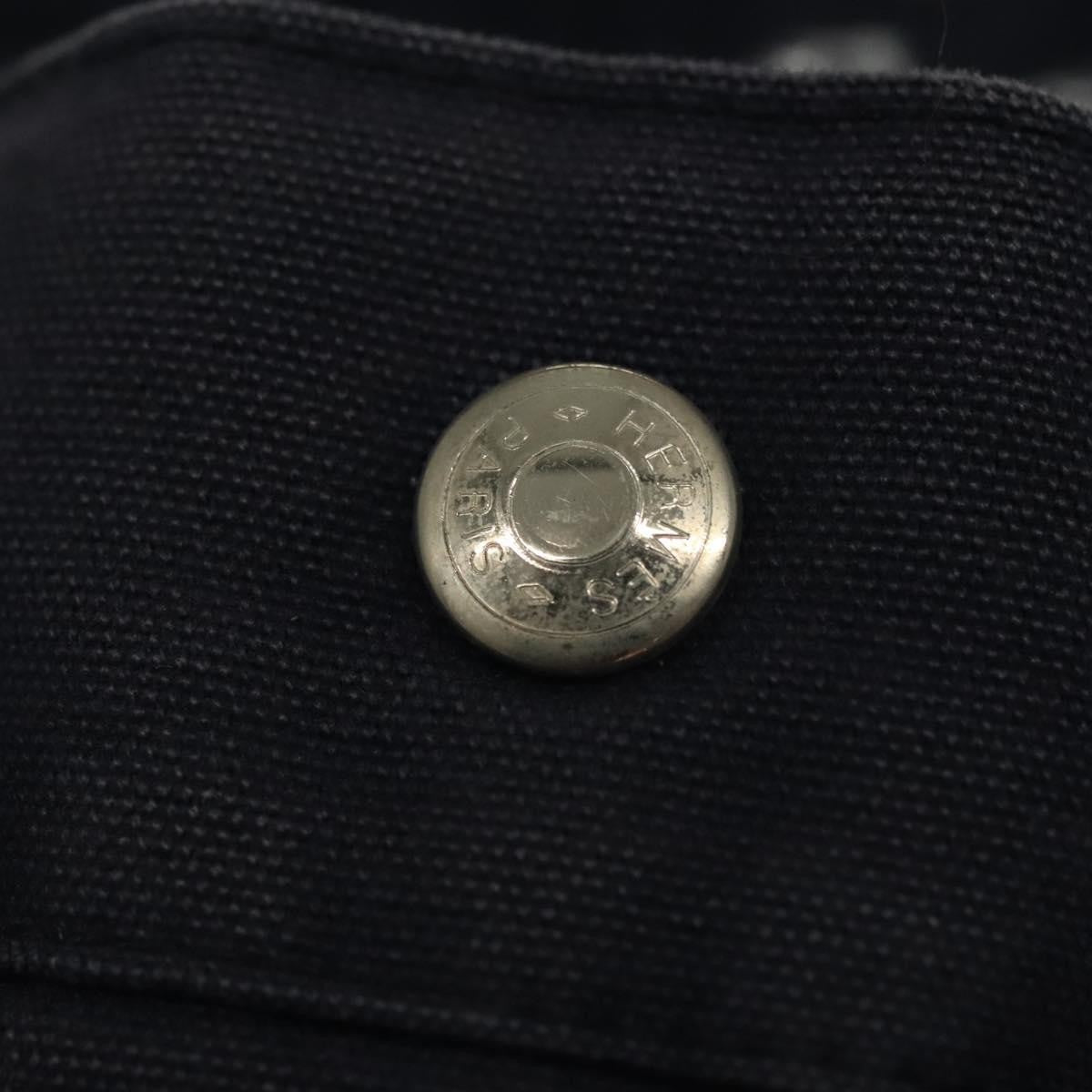 Hermes Fourre Tout Tote Toile, NAVY, CANVAS, Tote bag