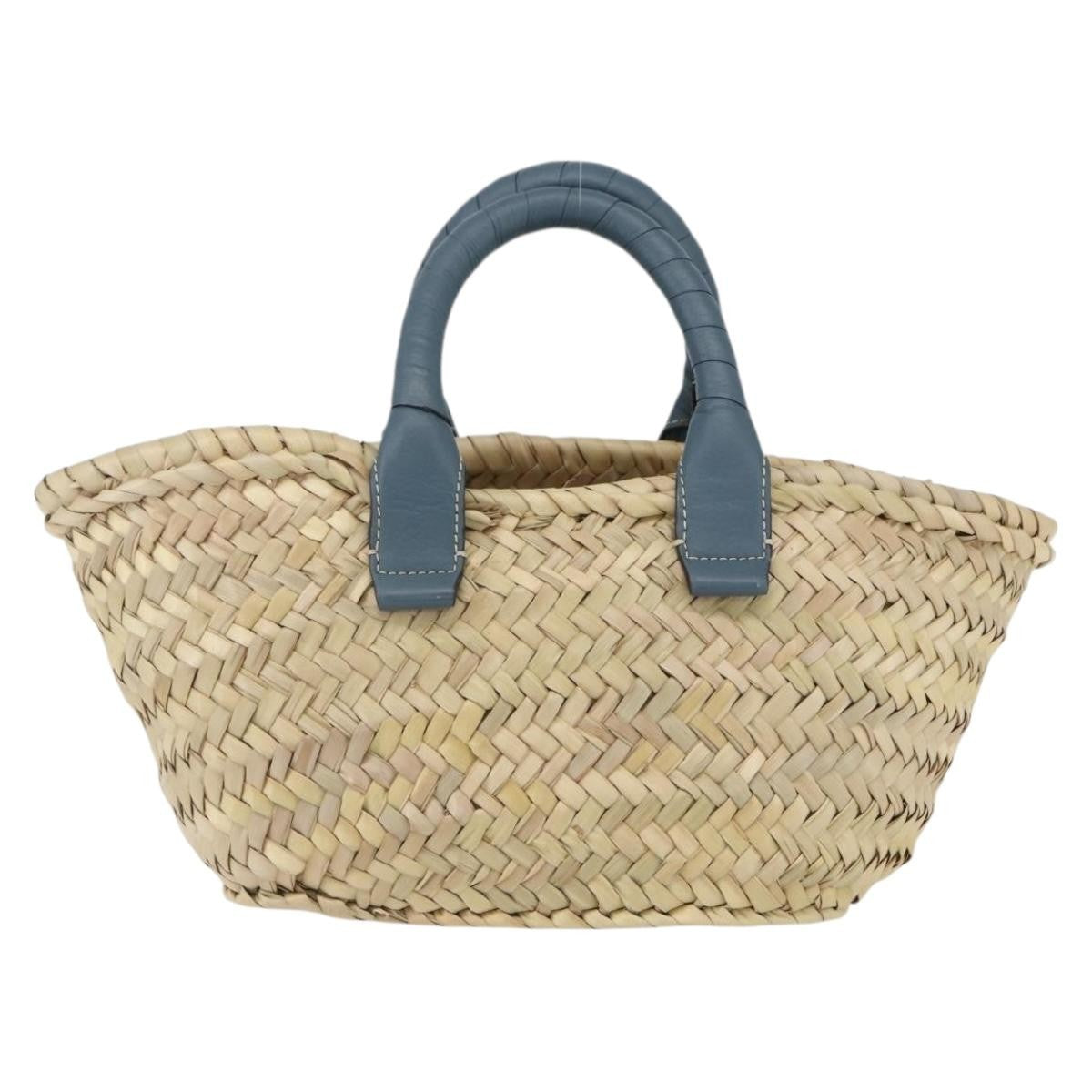 Chloe Marcie Basket Bag Raffia, Beige, Wicker, Tote Bag
