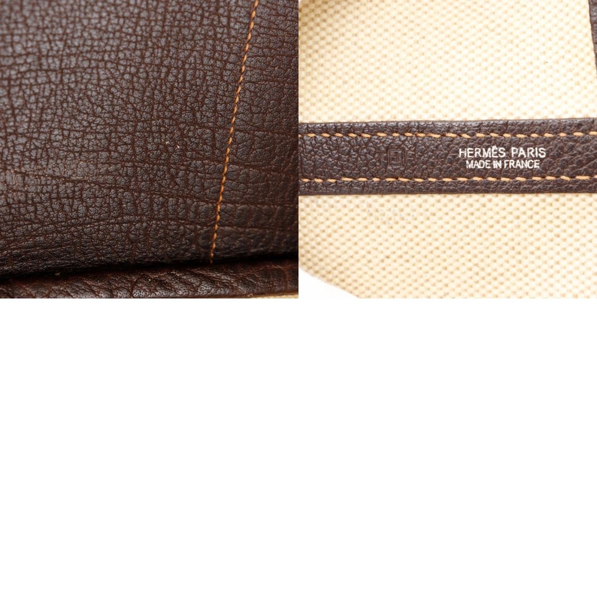 Hermes Garden Party Tote Toile and Leather, BEIGE, CANVAS, Tote bag