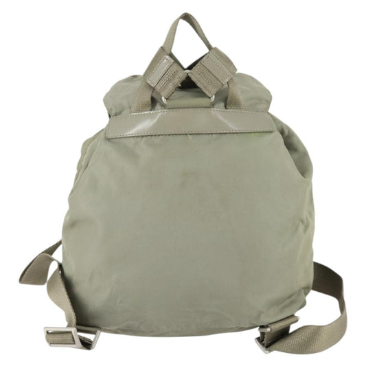 Prada Double Front Pocket Backpack Tessuto, BEIGE, NYLON, Backpack