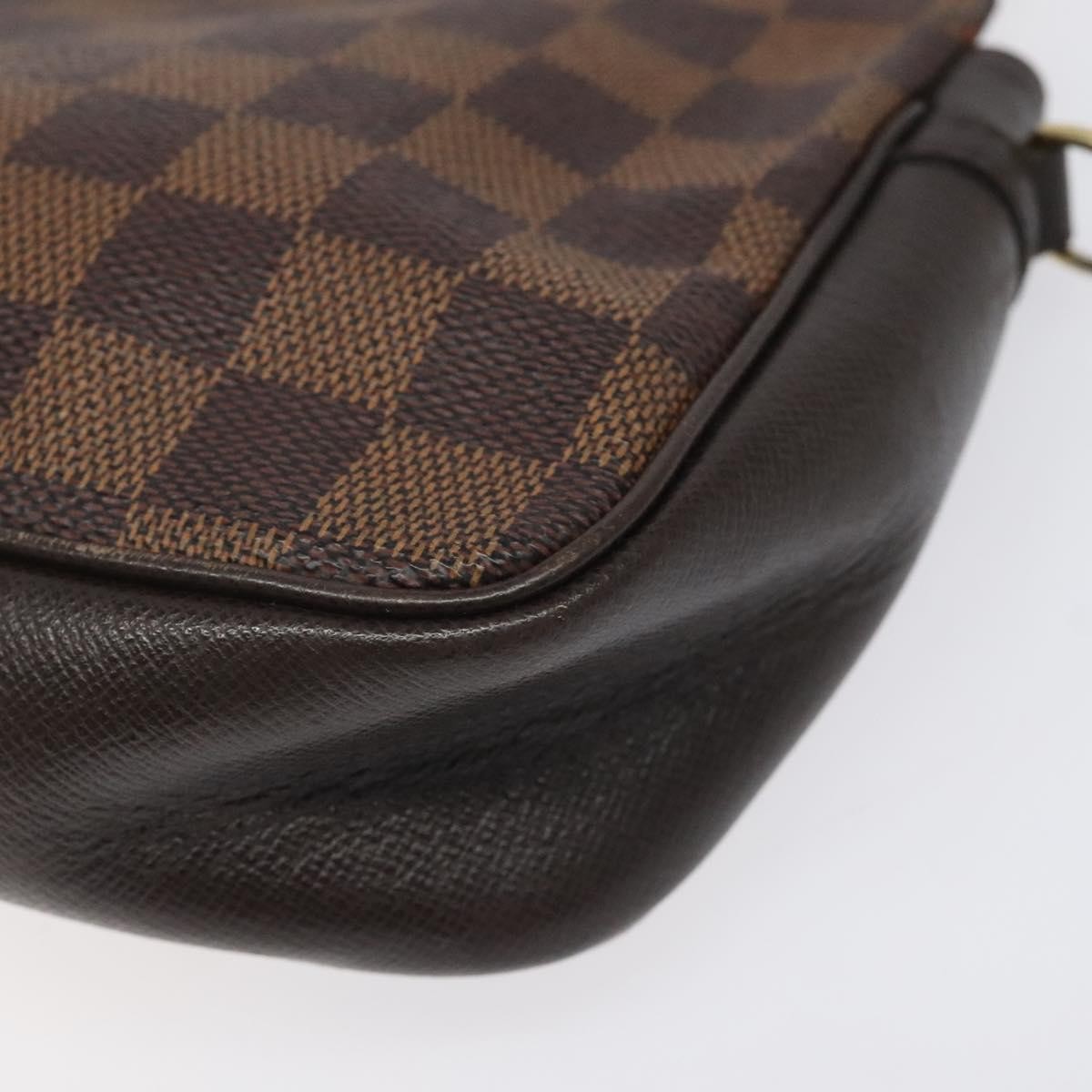 Louis Vuitton Trousse Make Up Bag Damier, BROWN, CANVAS, Clutche & pouche