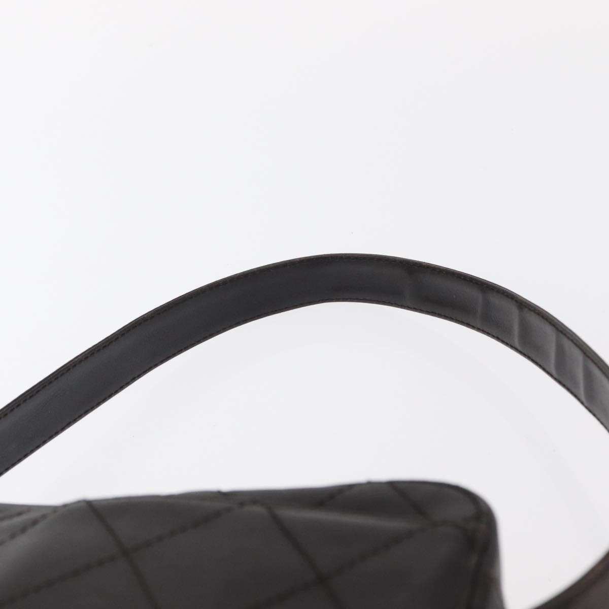 Chanel Vintage Front Pocket Camera Shoulder Bag Leather, BROWN, LEATHER, Shoulder bag